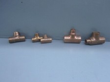 5 PIECES COPPER TEES (1) 1/2", (2) 1/4", (1) 1/2"X1/2"X1/4", (1) 1/2"X1/4"X1/2" 