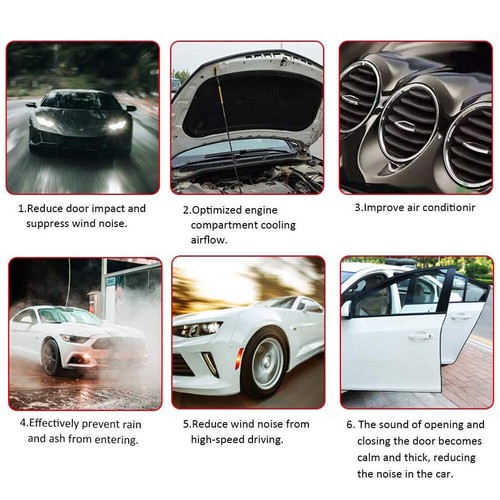 20Ft/6Meter Car Rubber Seal Weather Strip Door Window Lock Trunk Hood Edge Trim - Picture 10 of 12