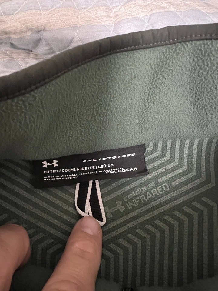 Under Armour Cold Gear 夹克 3xl 绿色 — 第 2/3 张图片