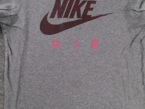 Nike Air Top Youth Medium Gray Athletic Cut Long Sleeve Causal Logo - Picture 2 of 12