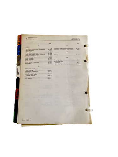 John Deere 7701 Mähdrescher TM1180 Technisches Handbuch Buch - Bild 4 von 8