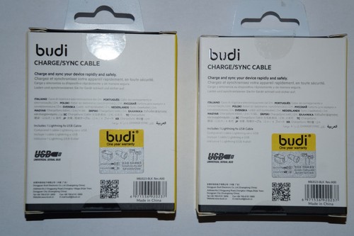 2 Packs of Original Budi Cables - Iphone USB, Type-C & Micro USB - Fast Charging - Picture 4 of 14