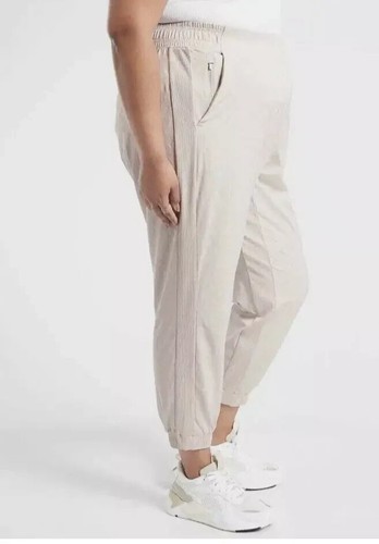 NWT **Athleta Brooklyn Textured Jogger Pants** Beige Tan** Plus Size 22**$98