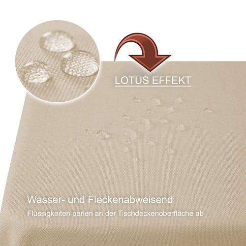 Tischdecke eckig 135x200 cm beschichtet Struktur Leinen-Optik Wasser abweisend - Bild 42 von 86