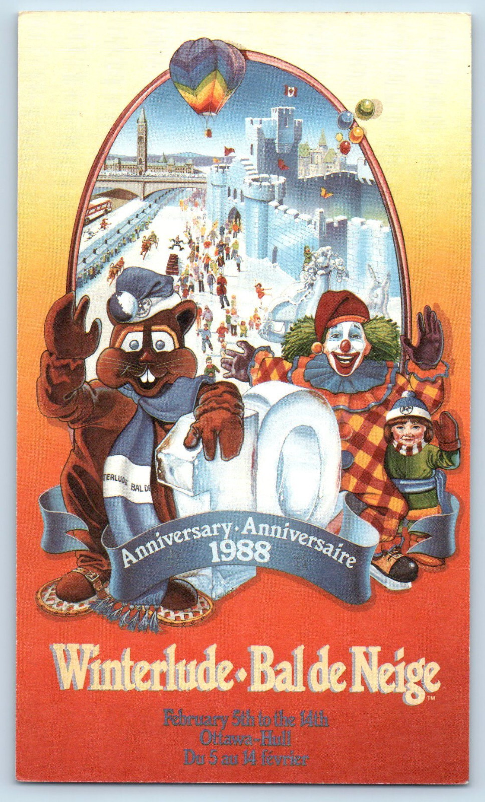 OttawaHull Canada Postcard Winterlude Bal de Neige c1950's Vintage eBay