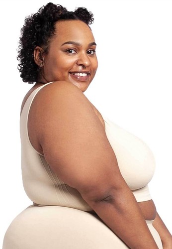 Plus Size Fuller Cup No Wire Soft Comfort Bra Wide Strap Black White + Beige XXL - Picture 12 of 28