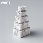 5 PCS Mega Size Food Storage Container Set BPA Free Stackable Kitchen WHITE