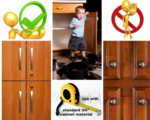 Double Door Lock - Secure Two Cabinet Doors with one Lock - Picture 3 of 5