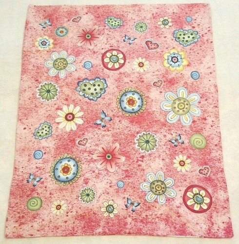 Baby Quilt Lori  Gardner~ Ballerina Bear Pink Reversible Flowers Butterfly - Picture 4 of 5