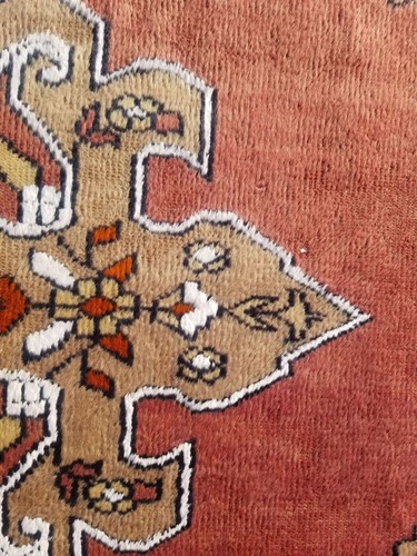 Antique Tibetan Persian Hand Knotted Multicolor Wool Rug Carpet 84x81cm - Picture 8 of 12