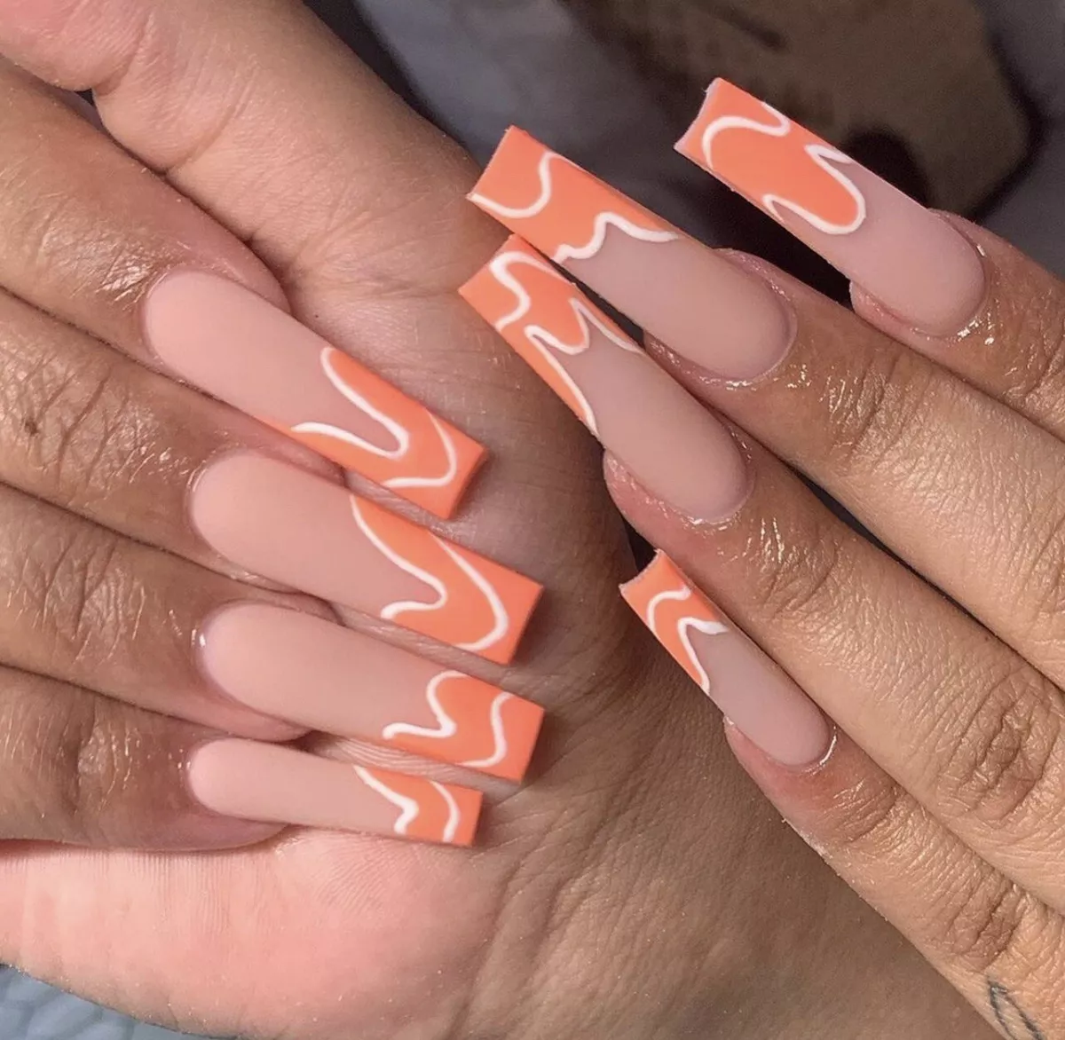Matte orange nail best sale polish