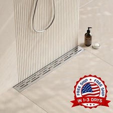 Recogedor De Pelo De Drenaje De Ducha Lineal De 24" Con Rejilla Extra ble NUEVO.