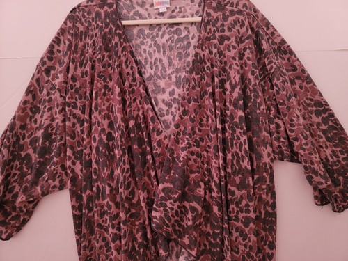LuLaRoe Shirley Pullover Damen S lila Animal Print Kimono Cardigan Lagenlook - Bild 7 von 7