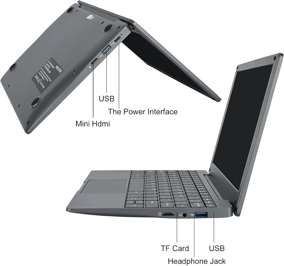 Windows 11 OS Small Computer Mini Laptop,10.1Inch 8GB RAM 128GB SSD,IPS Display - Image 3 of 4