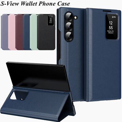 S-View Card Holder Slot Wallet Phone Case For Samsung Z TriFold/Fold 7/6/5/4
