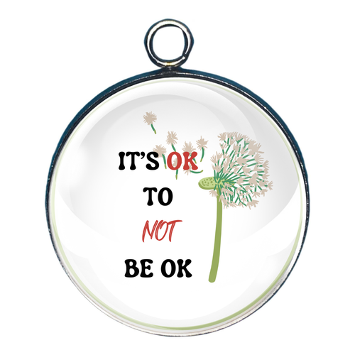 Dijes de cabujón de vidrio para concientización sobre la salud mental - Imagen 5 de 20