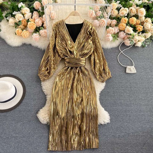 Women Long Sleeve Elegant High Waist Boho Luxury Evening Dress Gown 2023 - Picture 11 of 13