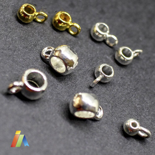 Silver Gold Gunmetal BAILS CHARM Bracelet HANGER BEAD Carrier SPACER Holder. - Picture 2 of 14