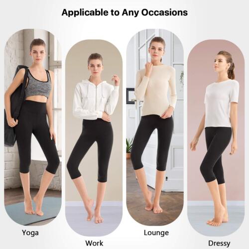 High Waisted Leggings for Women - Full Length Capri Buttery Soft Yoga Pants f... - Picture 5 of 7
