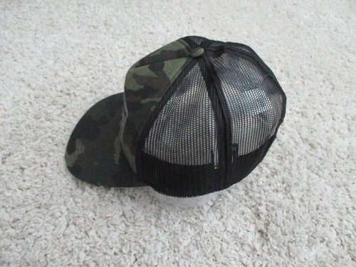 Quicksilver Snapback Hat Mens OSFM Green Camo Cap Adult Foam Logo Skateboard - Picture 6 of 13