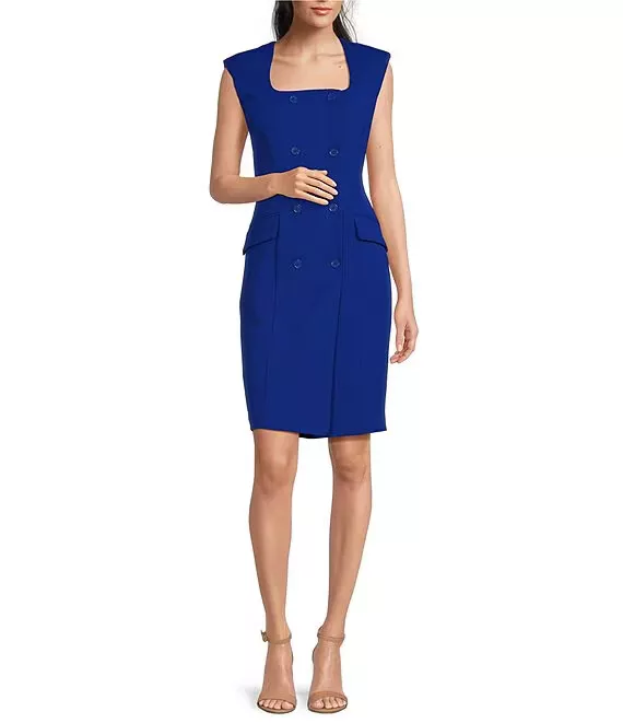 blue sheath dress