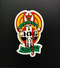 LARGE DOGTOWN RED DOG dragon cross SKATEBOARD sticker decal
