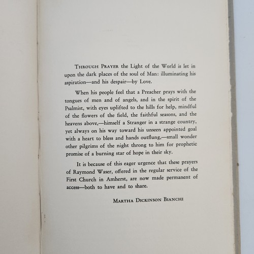 1939 Before Our Fathers Throne Raymond Waser Prayers Amherst MA Church SIGNED - Picture 5 of 13
