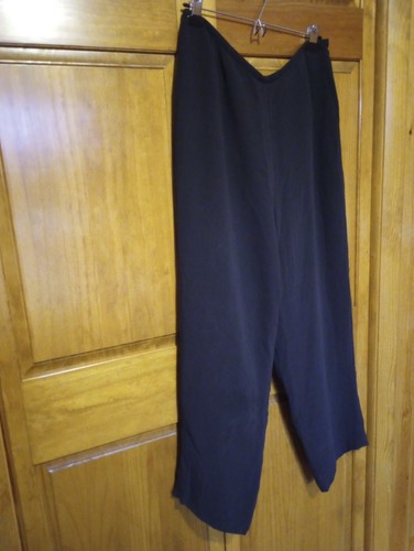 Talbots 14 Petite reine Seide Hose in Schwarz, gefüttert 31" Taille, 28" Schrittlänge seitlicher Reißverschluss - Bild 8 von 24