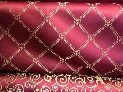 Jacquard Stoff Monte Carro rot Polsterung und Vorhänge, Meterware, 58" breit - Bild 17 von 17