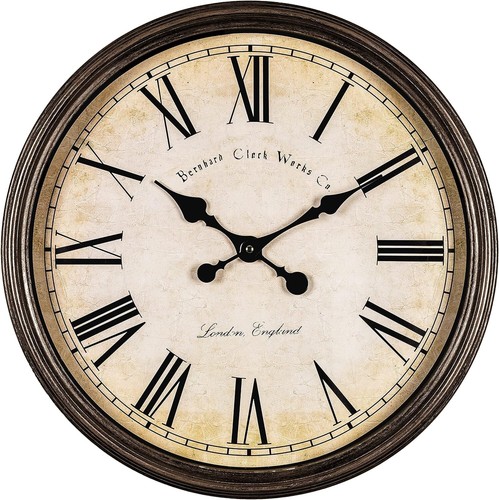 Large Decorative Wall Clock 20 Inch Silent Non Ticking Battery Operated Quart... - Picture 2 of 7
