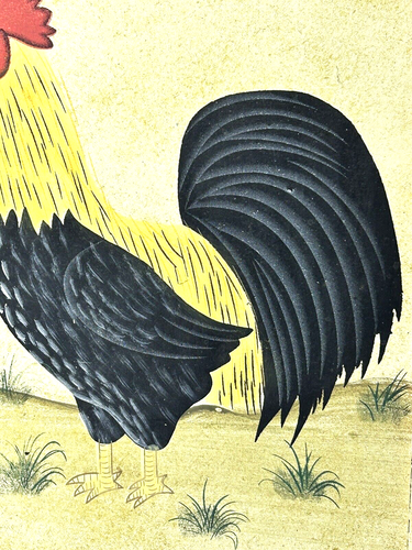 Rustic Farmhouse Roosters Wood Frame Hooks Antique Doorknob Wall Decor 21" x 15" - Picture 14 of 24