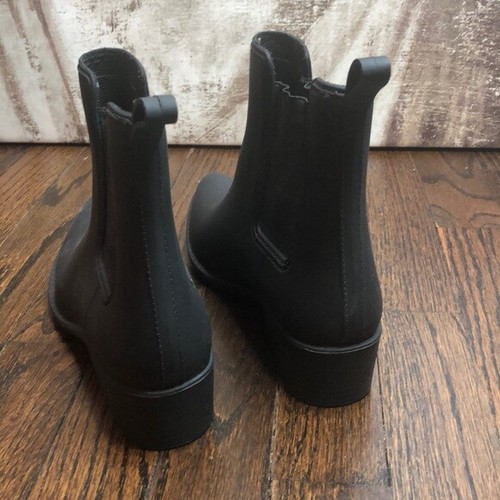 Botas de Lluvia Jeffrey Campbell Havana Last Chelsea Impermeables al Tobillo Negras Talla 8 - Imagen 8 de 8