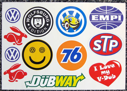 VW Selection stickers decals Golf Beetle Polo Camper