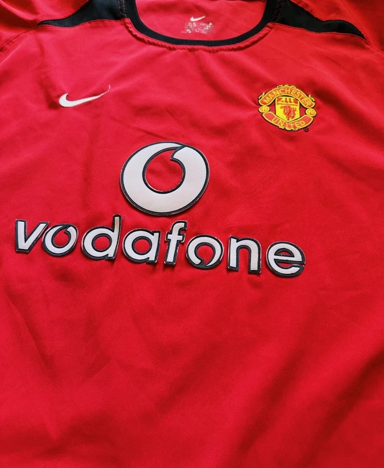 Maillot Manchester United 2002-2004 Domicile Nike Vodafone Vintage - Photo 2/4