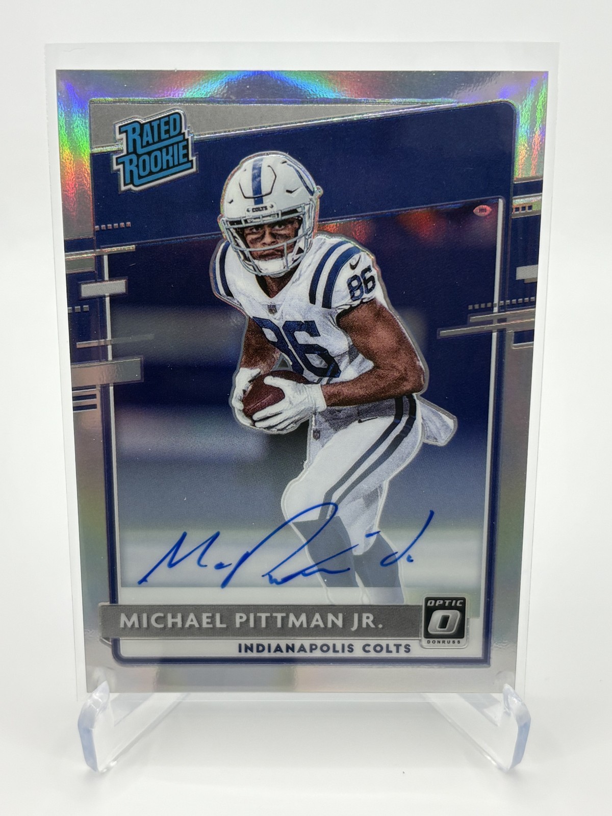 MICHAEL PITTMAN JR. 2020 Donruss Optic /99 Holo Rated Rookie AUTO #172 IND Colts
