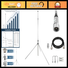 Omnidirectional FM Broadcast Antenna 88-108MHz 1/4 Wave Outdoor 2dBi  32ft Cabl