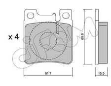 CIFAM 822-567-0 Bremsbeläge Satz Bremsklötze Hinten für CHRYSLER CROSSFIRE