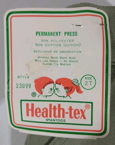 Vintage Health-tex Size 2T Green Children's Kids Shorts Green NOS NWT 23099 - Picture 3 of 12