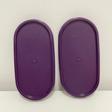 2 Unit Oval Dewberry Purple Tupperware Modular Mates 1616 Replacement Seal Lid