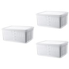 3 Stück Anspannenkorb Doppelschicht-Sieb-Küchen-Entwässern Korb (transparent)