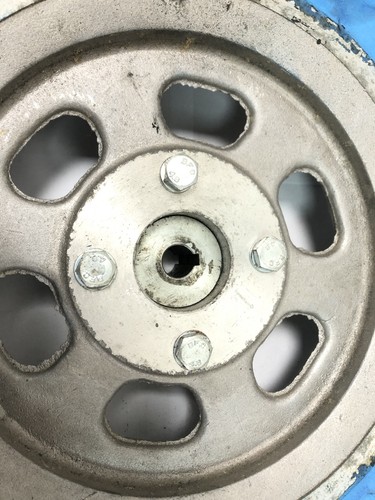 Flicx Flachgummi Riemenscheibe 300 mm Durchmesser Elektromotor 14 mm Bohrung Kugelvorschub - Bild 5 von 10