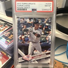 2017 Topps Update Series - Rookie Debut Aaron Judge #US99 Batting (RC) PSA 8