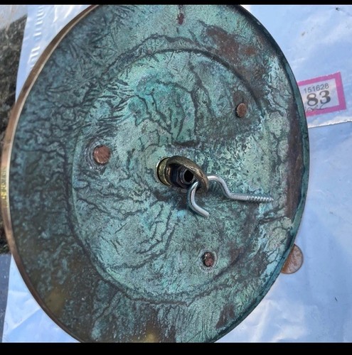 134mm ANTIQUE vintage CEILING ROSE chandelier hook CAST BRASS old WOW! Large 183 - Picture 15 of 21