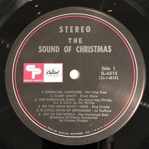 The Sound of Christmas LP - 1966 Capitol stereo w/ Bing Crosby & others - VG+ - Picture 3 of 4