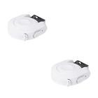  2 stücke 15m einziehbare Wäscheleine tragbare Teleskopstempel frei winddichte