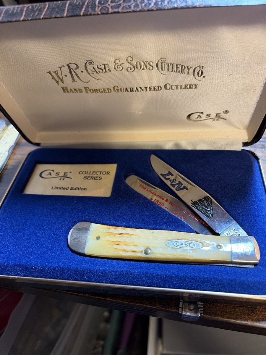Vtg. Case XX Collector Series Lmt. Ed. 6254 Green Bone Trapper L&N