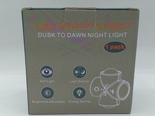 LED Night Light, Plug-in, Dusk To Dawn Sensor, 5-300Lm Adjustable Brightness