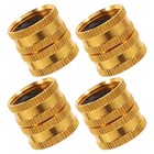  4pcs Hose Fitting Adapter 3/4 Inch Female To Female Connector Metal Water Hose