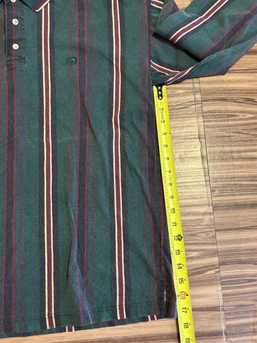 Vintage Duck Head Long Sleeve Patterned Polo Mens sz Large - Picture 4 of 5