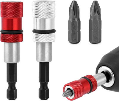 Adjustable Screw Depth Screwdriver Bit Holder, 2-Pack Magnetic 1/4'' Hex